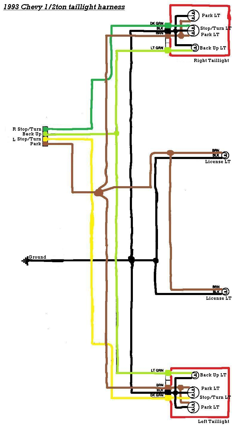 1994 Chevy Silverado Tail Light Wiring Diagram | Wiring Diagram - Tail Light Wiring Diagram Chevy