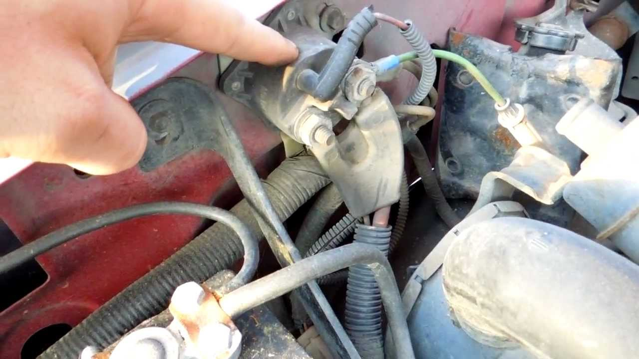 1994 Ford F150 5.8L Efi Starter Solenoid Relay Location - Youtube - Ford F150 Starter Solenoid Wiring Diagram