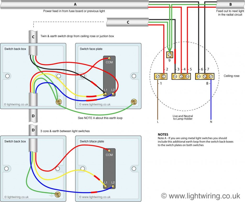 2 Way Switch Wiring Diagram | Light Wiring - Wiring Diagram Light Switches