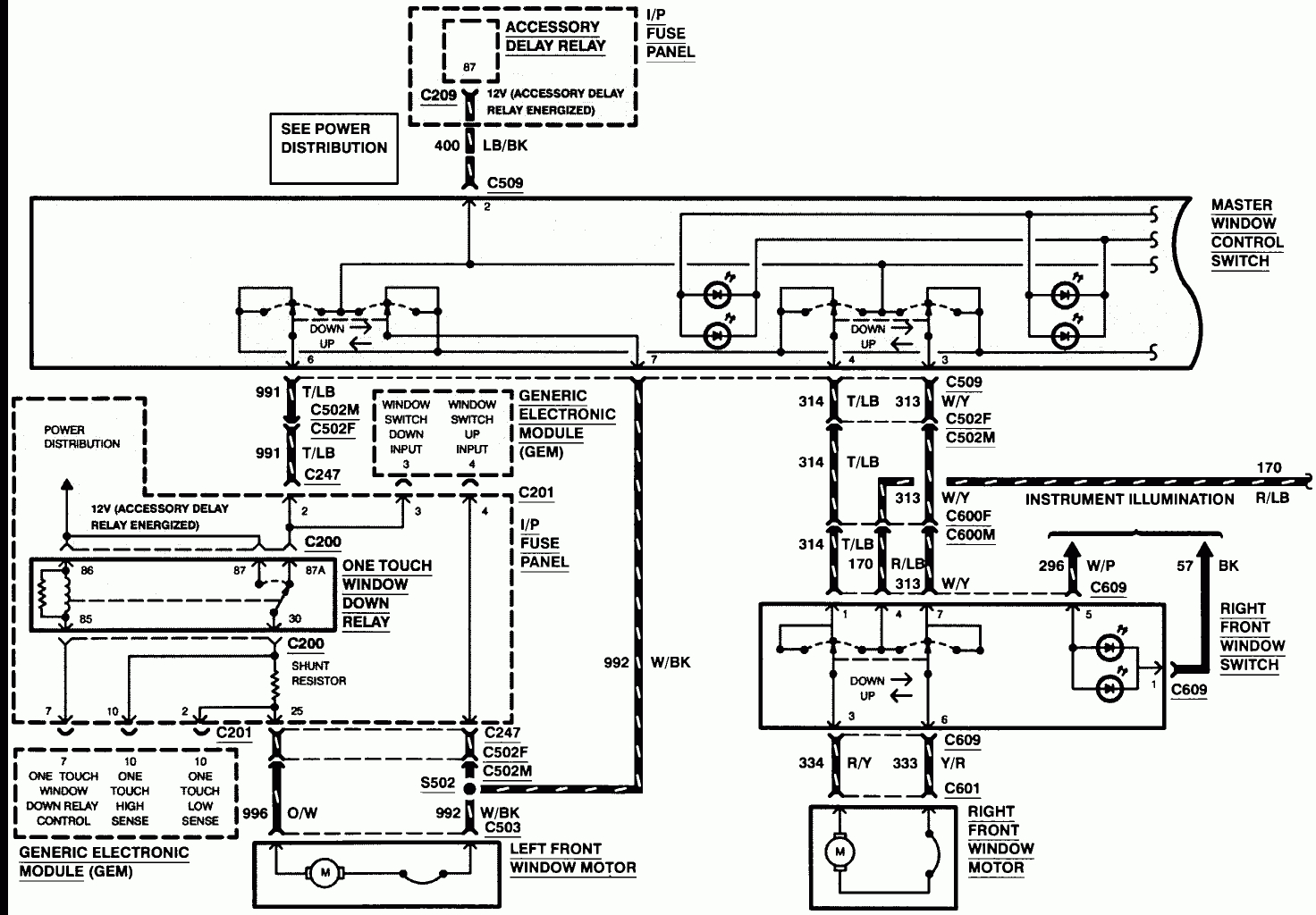 2003 Ford Taurus Wiring Diagram Power Window - Wiring Diagram Data Oreo - Power Window Switch Wiring Diagram