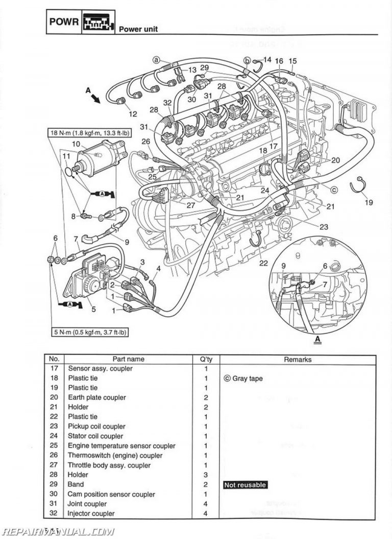 2010-2014 Yamaha Vx1100 Cruiser Deluxe 2015 V1 Sport Waverunner - Taotao 125 Atv Wiring Diagram ...