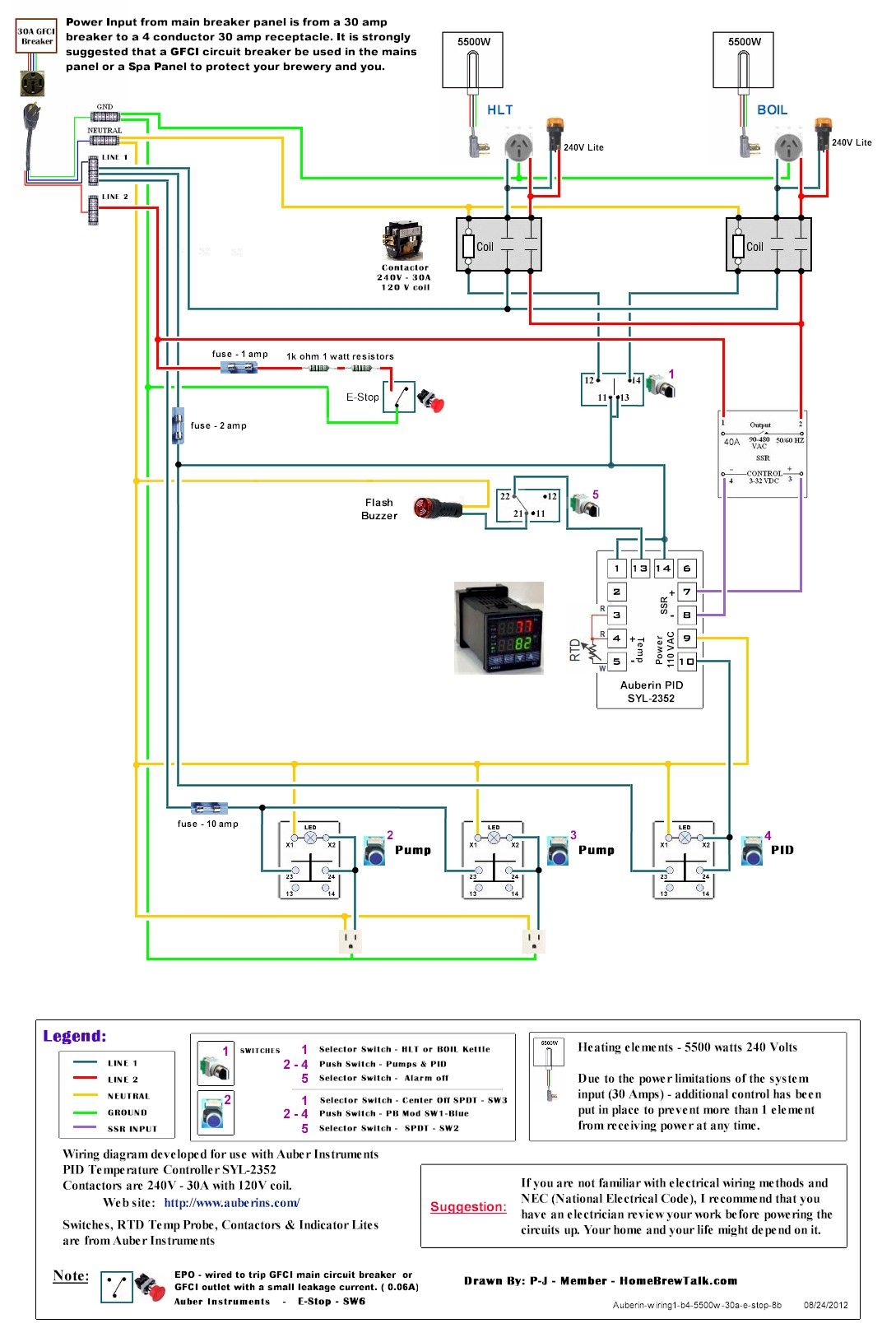 220V 30A Wiring Diagram Help - Page 2 - Home Brew Forums | *brewery - 220 Wiring Diagram