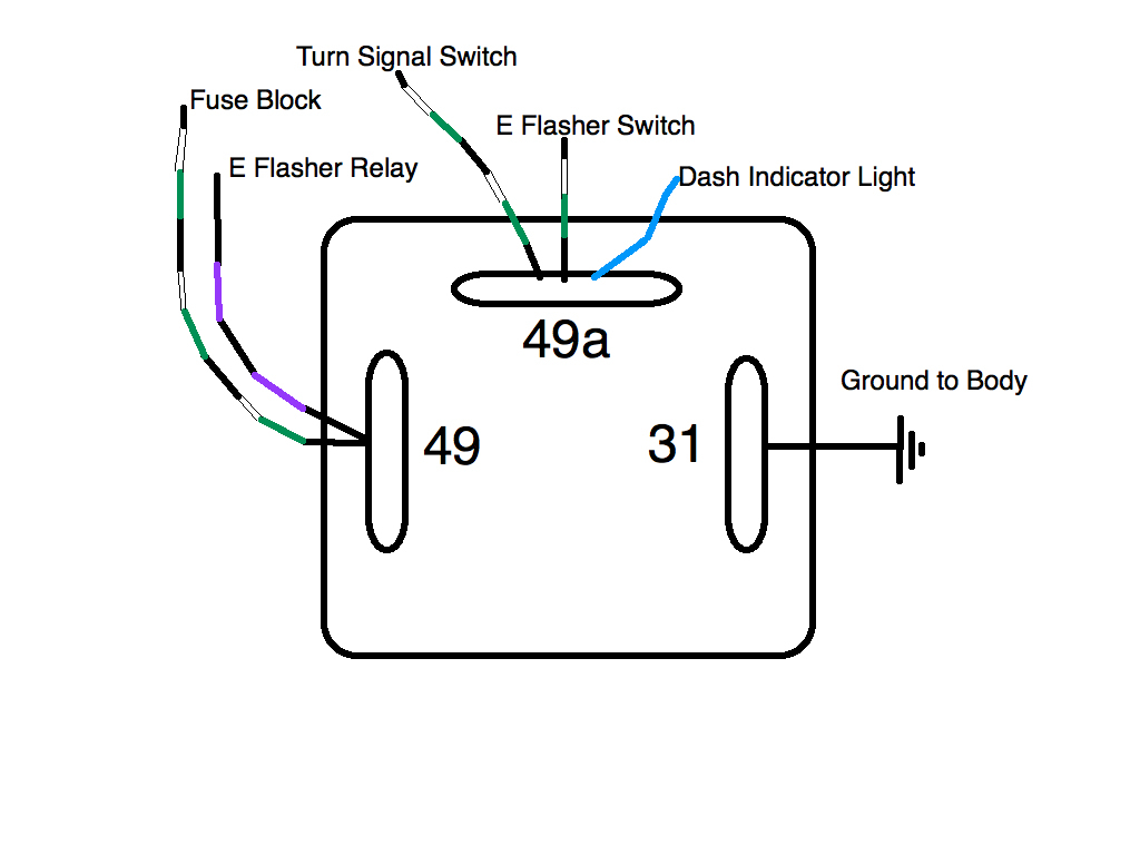 3 Prong Turn Signal Flasher Wiring - Wiring Diagram Detailed - 3 Prong Flasher Wiring Diagram