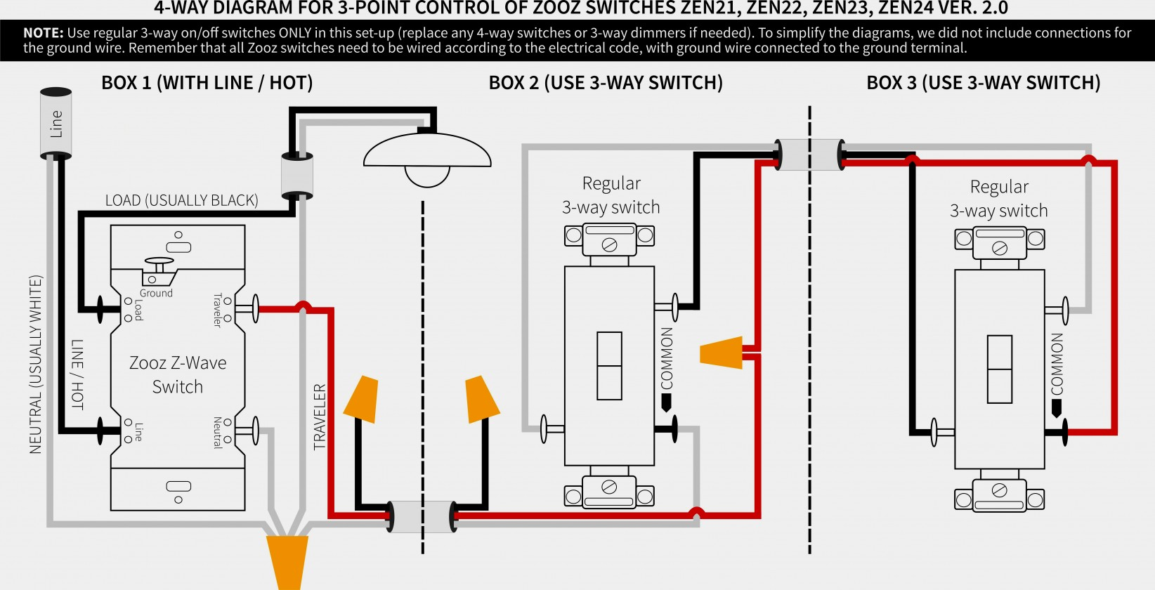 3 Way Switch Wiring Diagram Variations | Wiring Diagram - Leviton 3 Way Switch Wiring Diagram