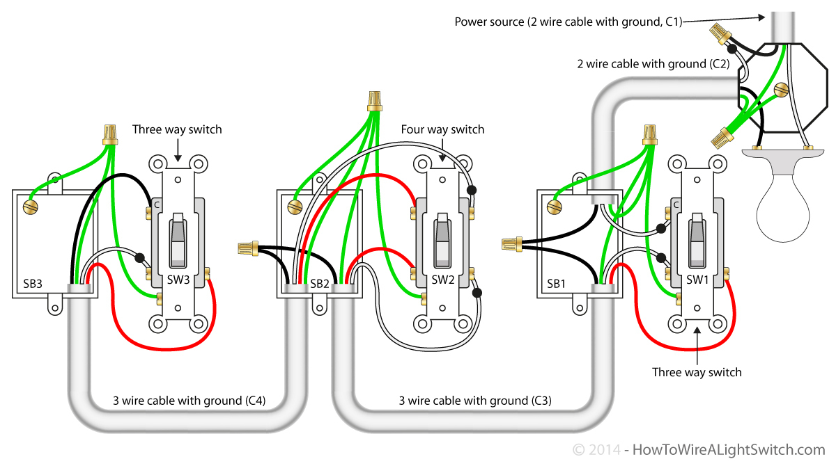 3 Way Wiring Diagram Multiple Lights | Wiring Library - Light Switch Wiring Diagram