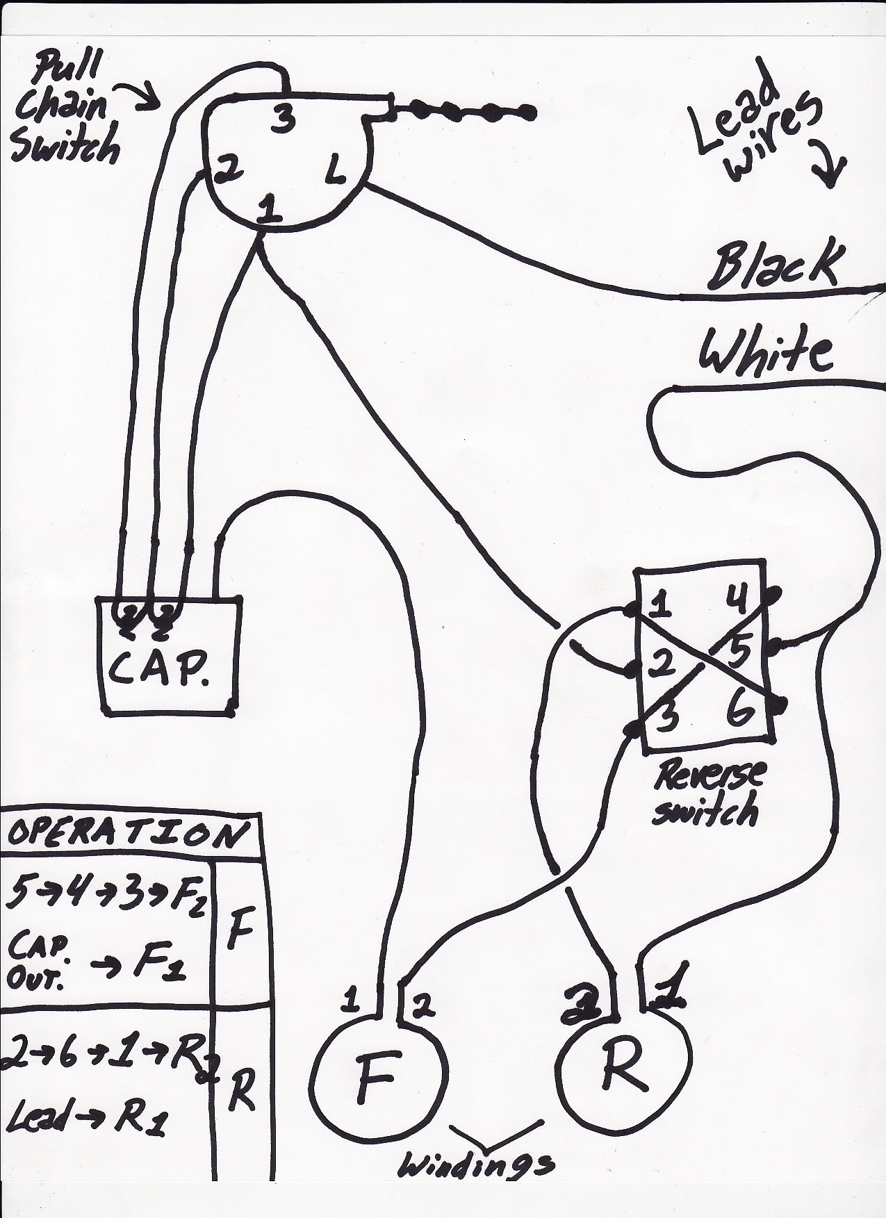 3 Wire Capacitor Ceiling Fan Wiring Schematic | Wiring Diagram - 4 Wire Ceiling Fan Switch Wiring Diagram