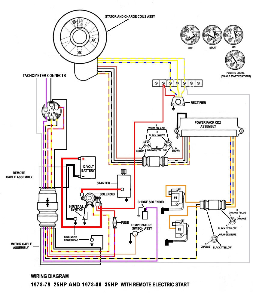 40 Hp Johnson Outboard Wiring Diagram Hecho | Manual E-Books - Mercury Outboard Rectifier Wiring Diagram