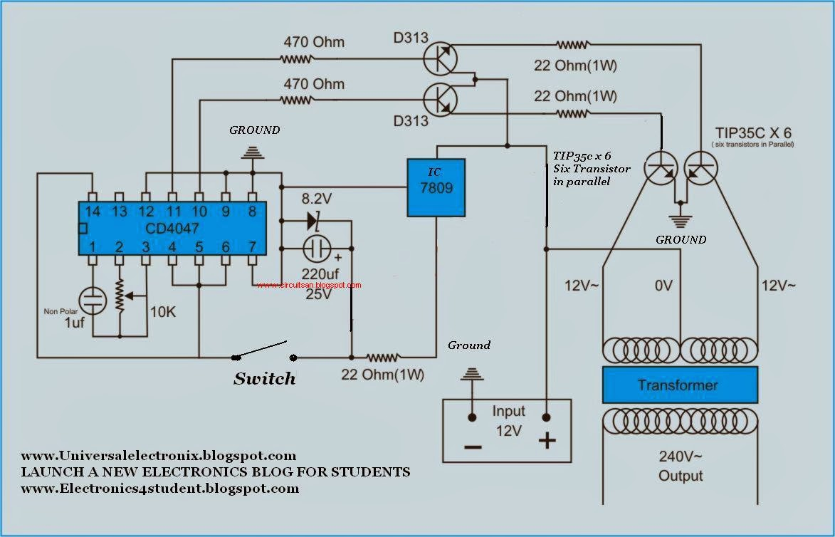 500 W Inverter Circuit Diagram | Wiring Library - Power Inverter Wiring Diagram