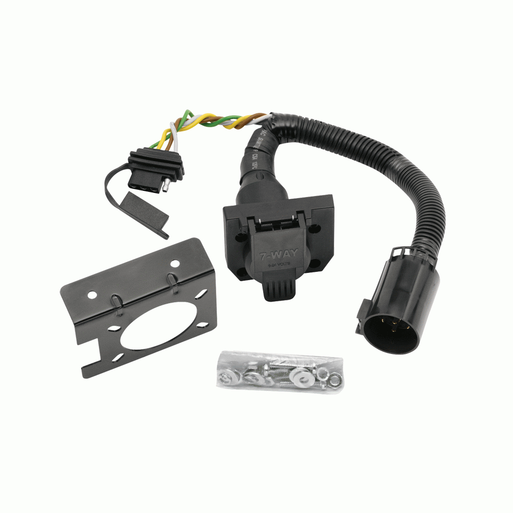 7 Way And 4-Way Multi-Plug T-One Connector, With Bracket - Ford F250 Wiring Diagram For Trailer Lights