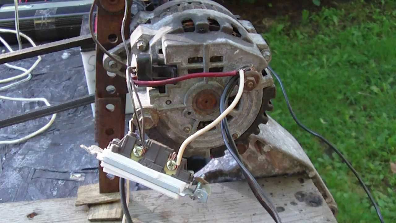 Alternator Demo Wiring, Connection To Battery, Capacitors, Inverter - Alternator To Battery Wiring Diagram