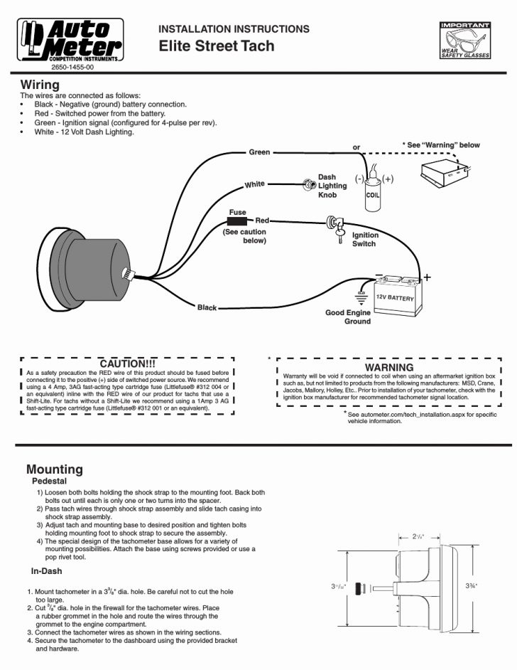 Auto Meter Tach Gauge Wiring Diagram – Adanaliyiz - Autometer Gauge