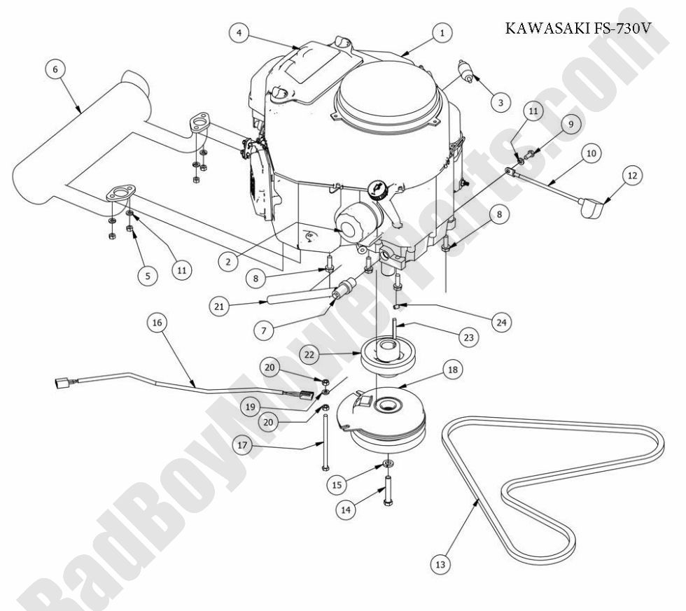 Bad Boy Parts Lookup 2013 Czt Engine (Kawasaki Fs730V) - Bad Boy Wiring Diagram