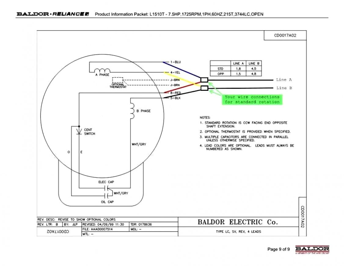 Baldor Wiring Diagrams - Data Wiring Diagram Schematic - Electric Motor Capacitor Wiring Diagram