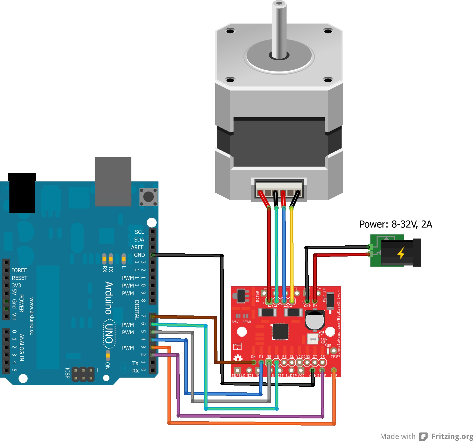 Big Easy Driver Hookup Guide - Learn.sparkfun - Stepper Motor Wiring Diagram