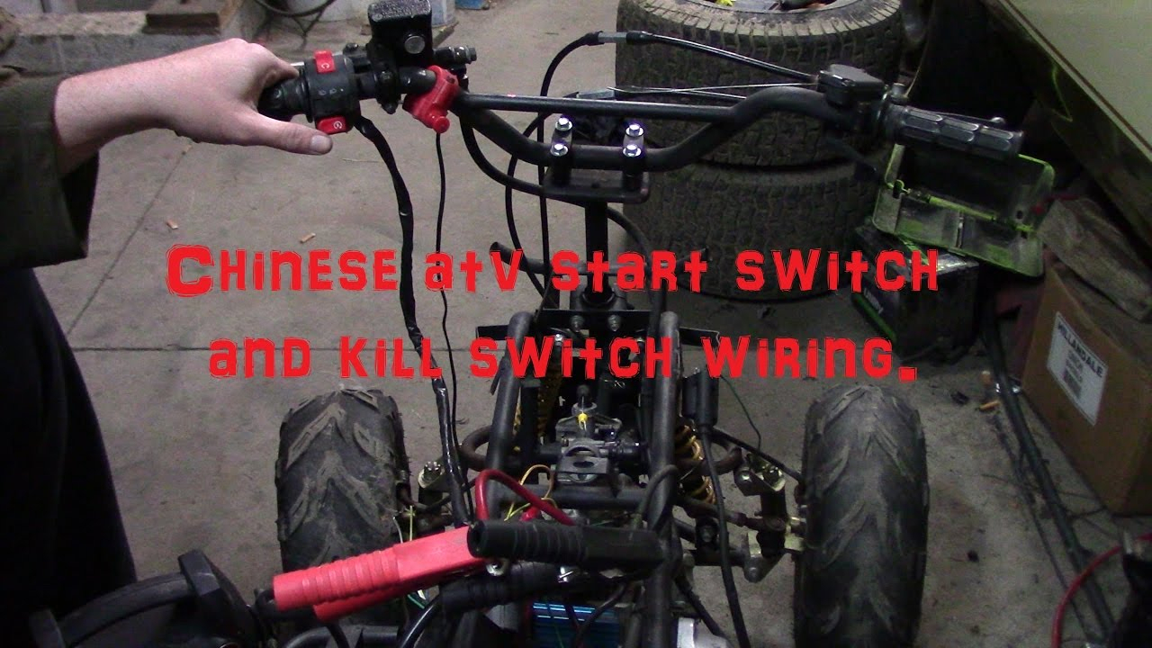 Chinese Atv Start Button And Kill Switch Wiring. - Youtube - Atv Starter Solenoid Wiring Diagram