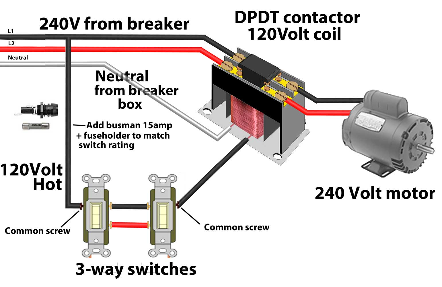 Contactors - 240 Volt Contactor Wiring Diagram