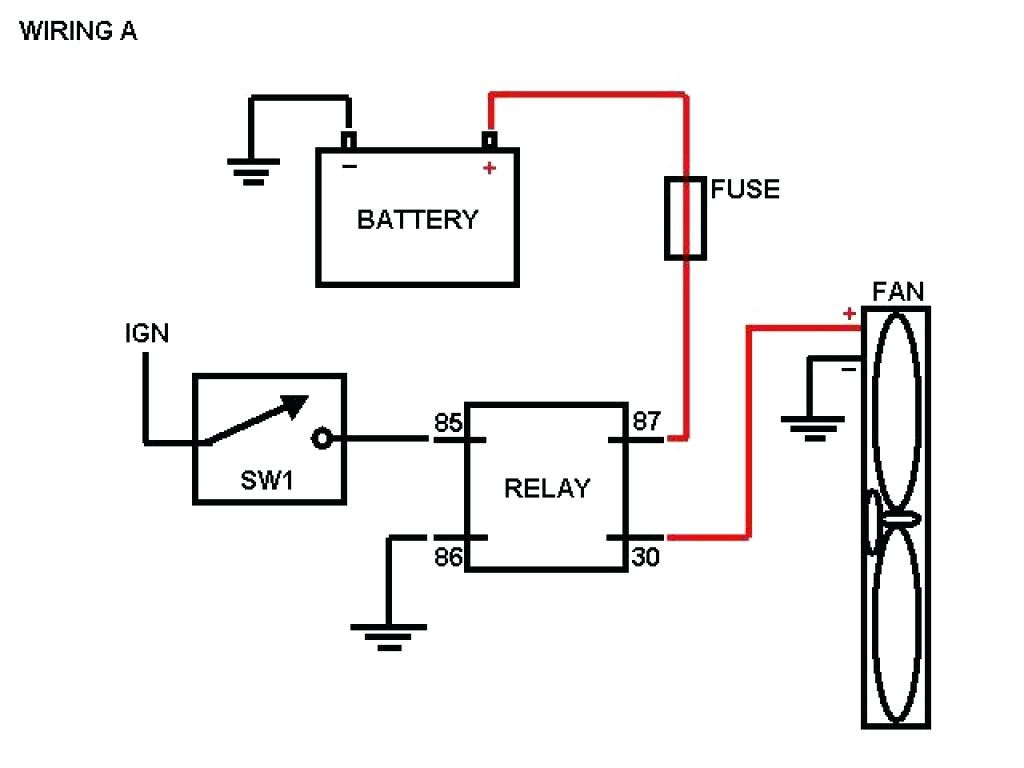 Cooling Fan Relay Wiring Diagram | Manual E-Books - Electric Fan Relay Wiring Diagram