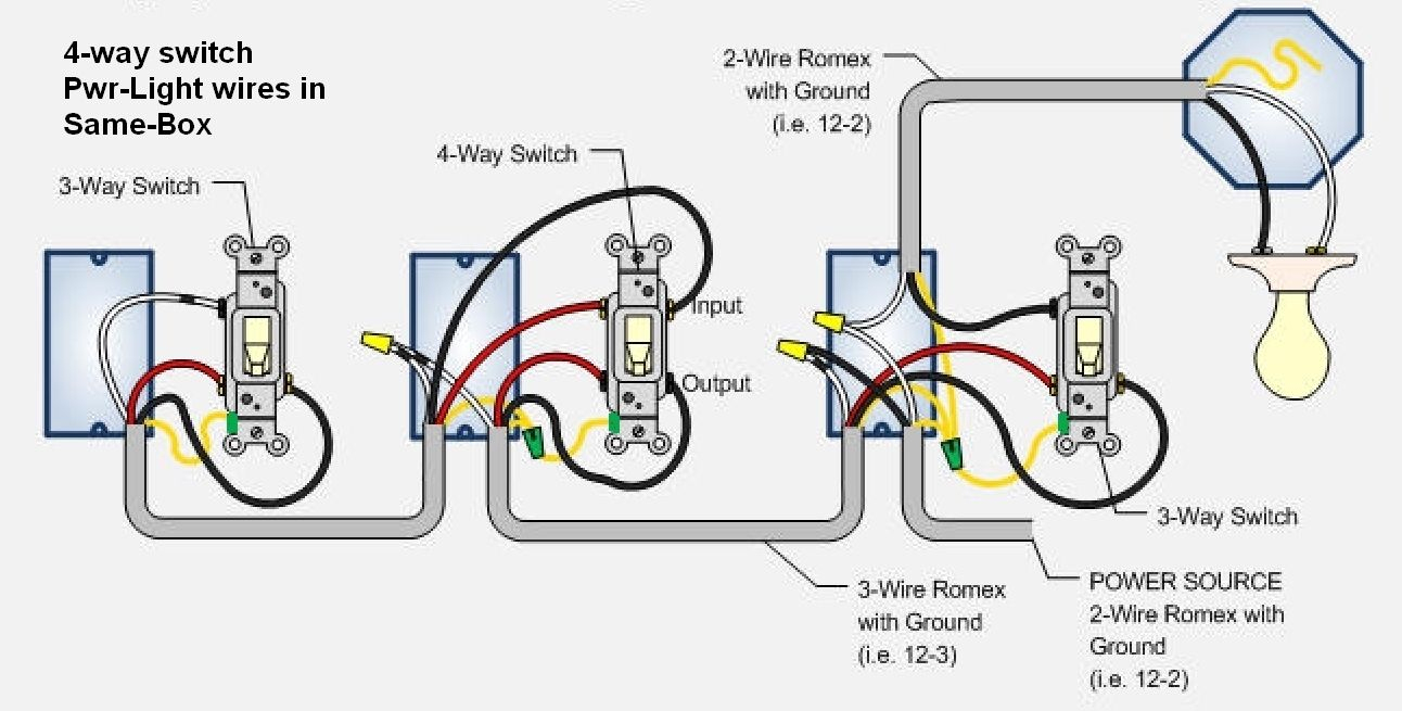 Cooper 4 Way Switch Wiring Diagram For | Switches | Pinterest - 3 Way Switch Wiring Diagram Power At Light
