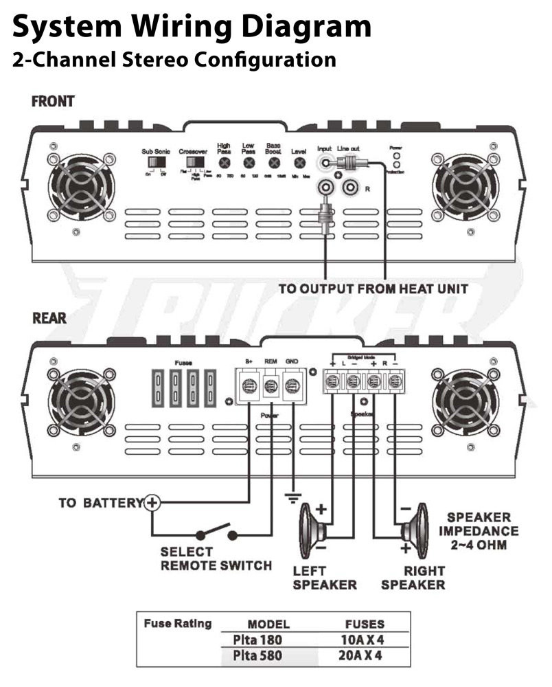Diagrams Channel Amplifier Wiring Diagram Inside Amp Pleasing And - 4 Channel Amp Wiring Diagram