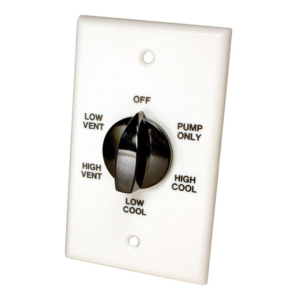 Dial 6-Position Evaporative Cooler Wall Switch-71105 - The Home Depot - Swamp Cooler Switch Wiring Diagram