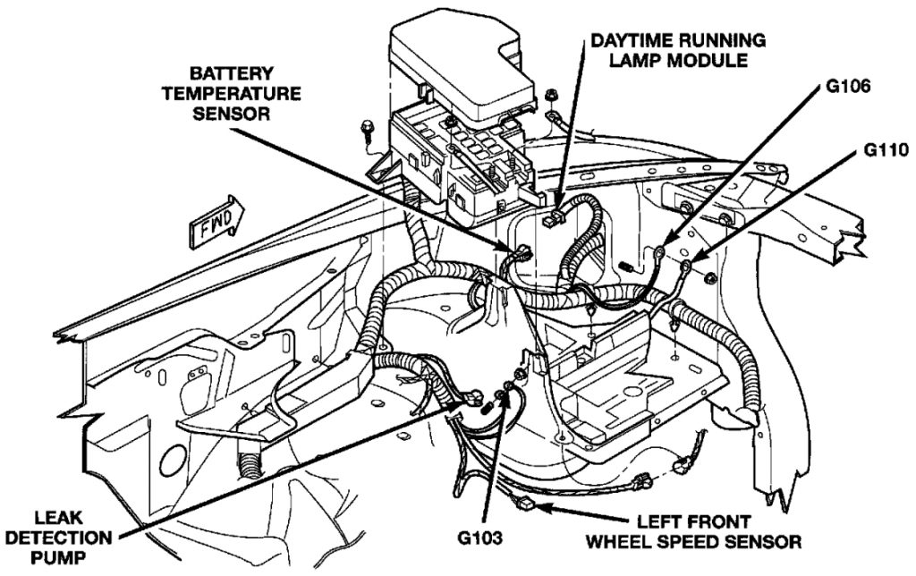 Dodge Dakota Wiring Diagrams And Connector Views ... 2002 dodge dakota wiring diagram console headliner 