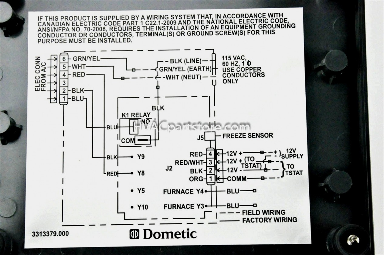 Dometic Digital Thermostat Wiring Diagram | Manual E-Books - Dometic Capacitive Touch Thermostat Wiring Diagram