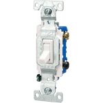 Eaton 15 Amp 3 Way White Toggle Light Switch At Lowes   3 Way Light Switch Wiring Diagram