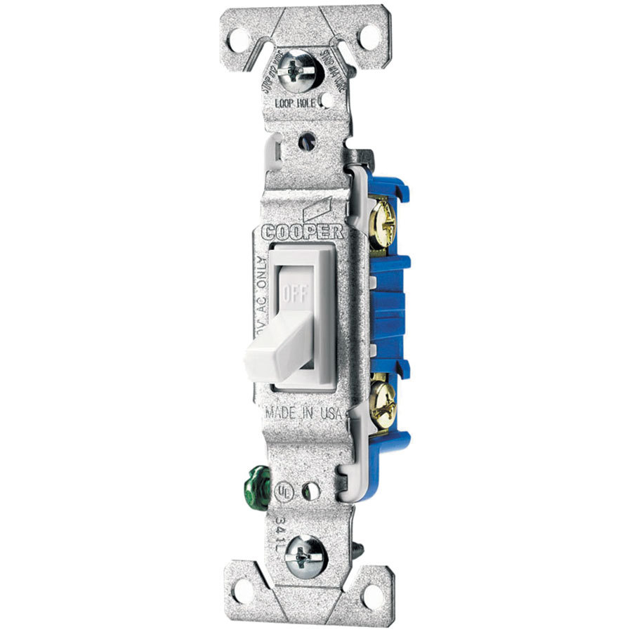 Eaton 15-Amp Single-Pole White Toggle Light Switch At Lowes - Single Pole Light Switch Wiring Diagram
