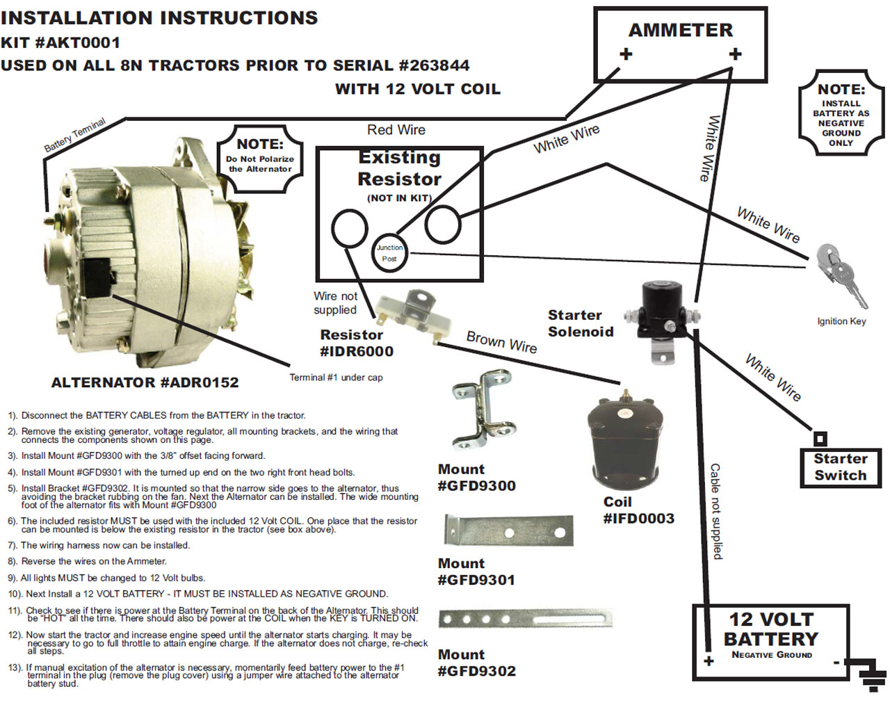 Ford 8N Alternator Conversion Diagram | Manual E-Books - Ford 8N 12 Volt Conversion Wiring Diagram