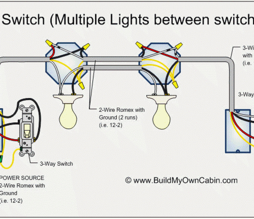 Gang Way Light Switch Wiring Diagram One Diagrams And Multiple - 3 Way Switch Wiring Diagram Multiple Lights