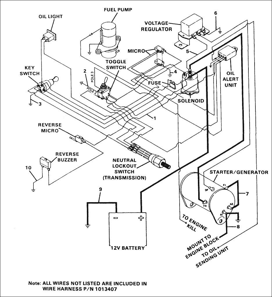 Gas Club Car Starter Wiring Diagram | Manual E-Books - Club Car Starter Generator Wiring Diagram