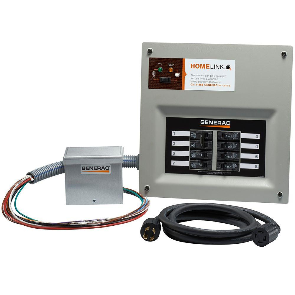 Generac Upgradeable Manual Transfer Switch Kit For 8 Circuits-6854 - Generac Manual Transfer Switch Wiring Diagram