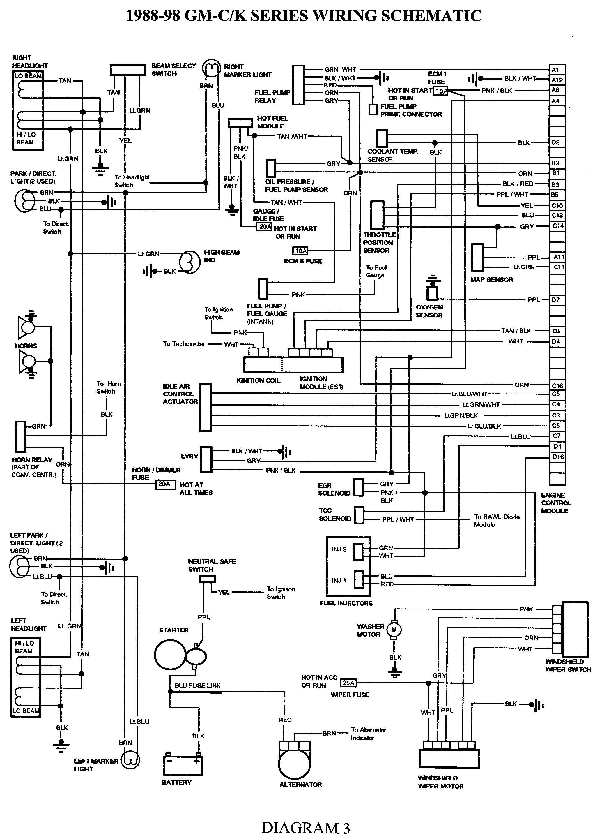 Gmc Truck Wiring Diagrams On Gm Wiring Harness Diagram 88 98 | Kc - 1989 Chevy Truck Wiring Diagram