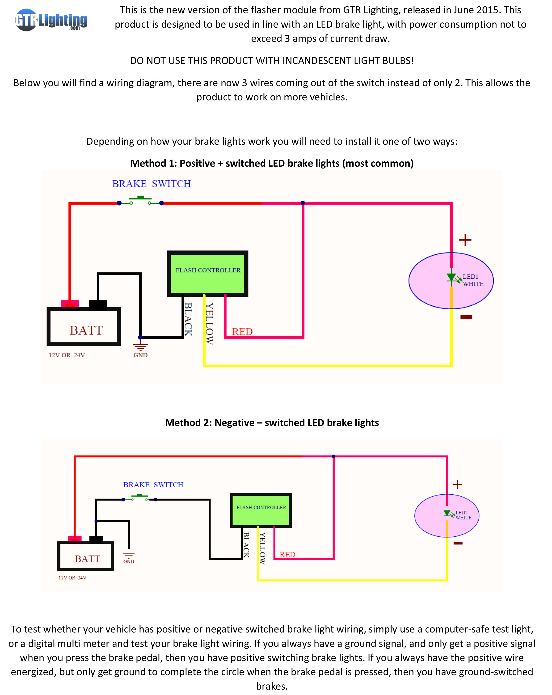 How Do I Install A 3Rd Brake Light Flasher? - Gtr Lighting - Brake Light Wiring Diagram