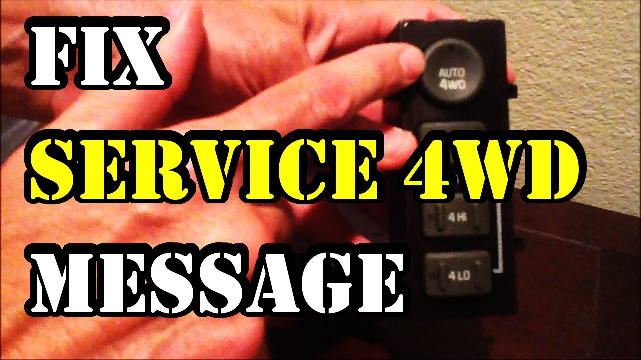 How To Fix 'service 4Wd' Message On 1999-2002 Gmc Truck/suv - Youtube - Chevy 4X4 Actuator Wiring Diagram