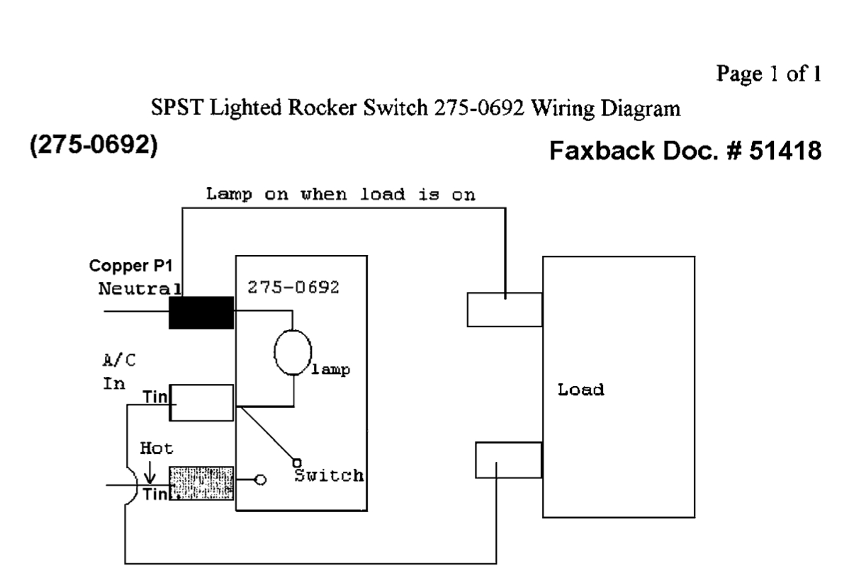 How To Hook-Up An Led-Lit Rocker Switch With 115V Ac Power W/o - Lighted Rocker Switch Wiring Diagram 120V