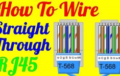 How To Make Straight Through Cable Rj45 Cat 5 5E 6 ( Wiring Diagram - Cat5 Wiring Diagram