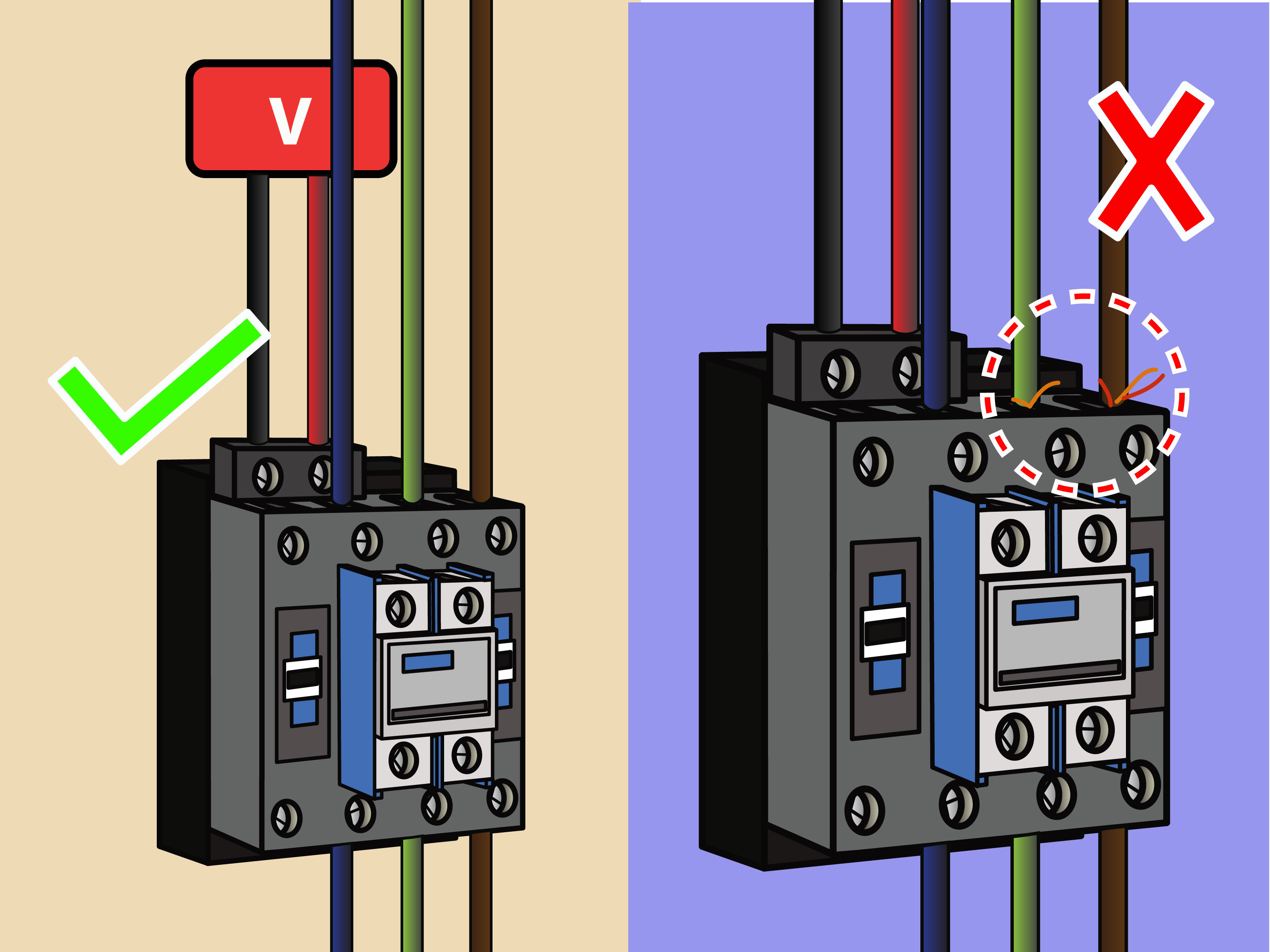 How To Wire A Contactor: 8 Steps (With Pictures) - Wikihow - Ac Contactor Wiring Diagram