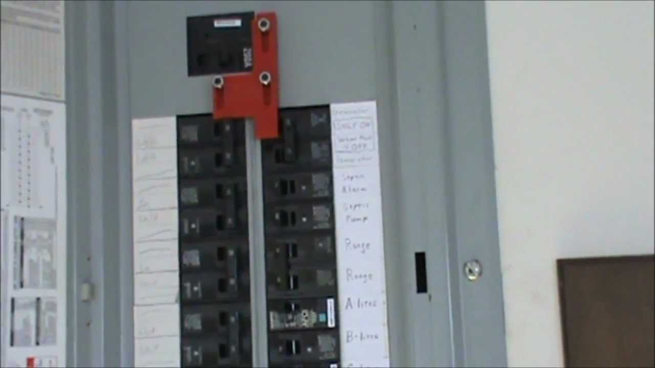 How To Wire A Generator To An Electrical Panel - Youtube - Generator Backfeed Wiring Diagram