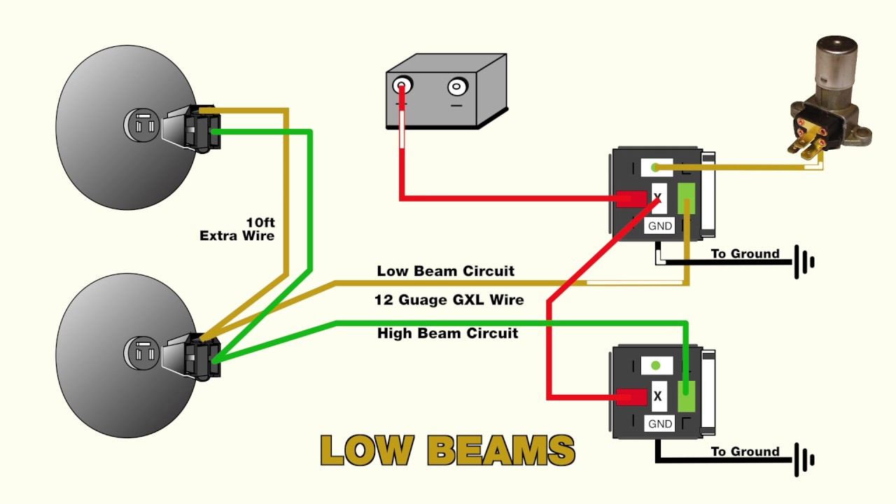 How To Wire Headlight Relays - Youtube - Headlight Relay Wiring Diagram