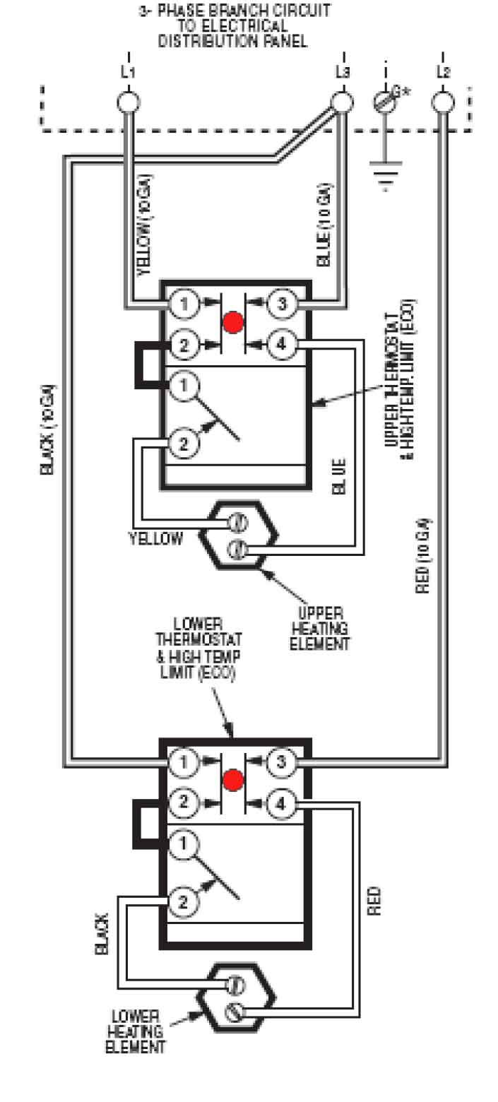 How To Wire Water Heater Thermostats - Electric Water Heater Wiring Diagram