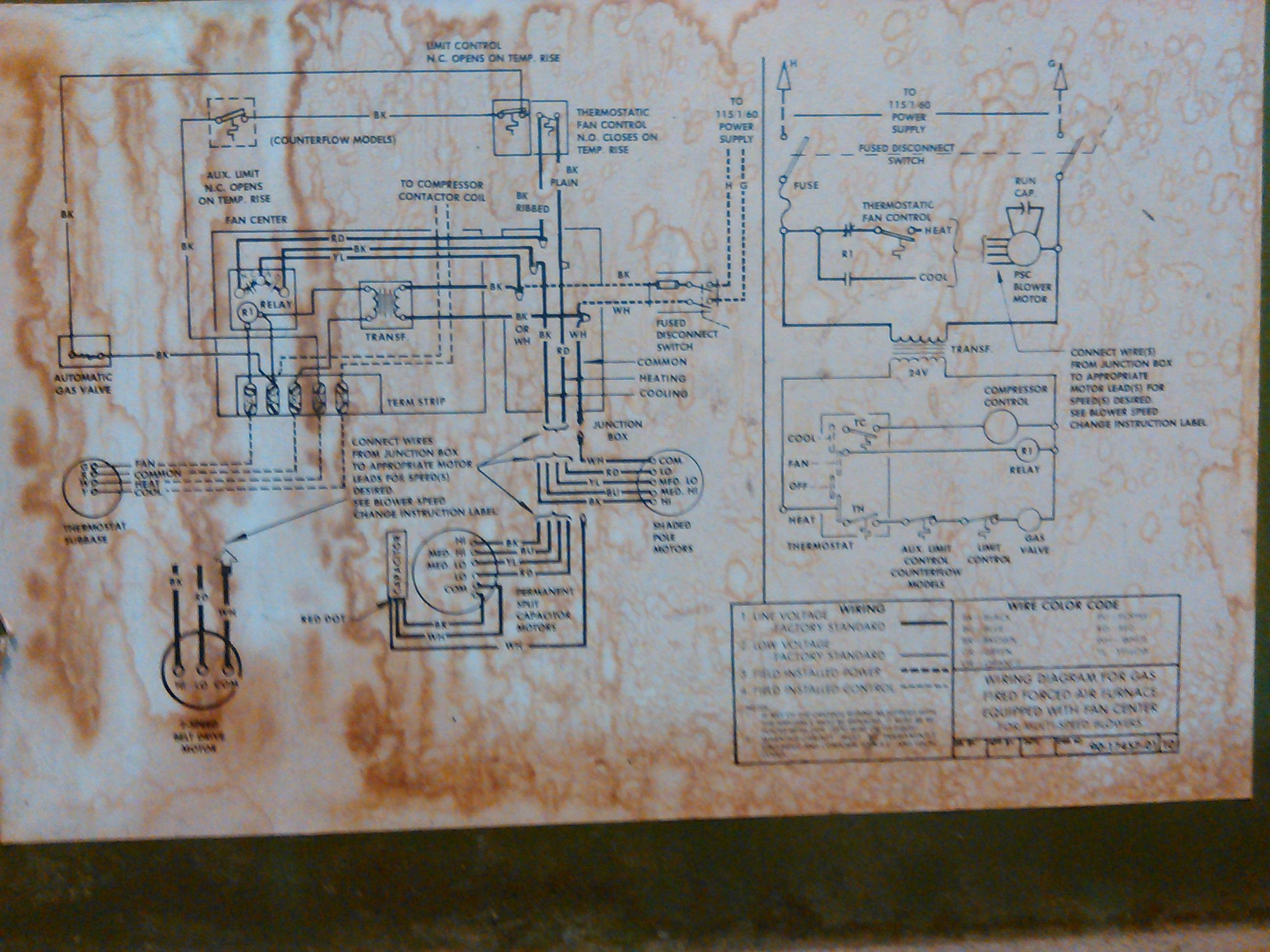 Hvac - Replace Old Furnace Blower Motor With A New One But The Wires - Furnace Blower Motor Wiring Diagram