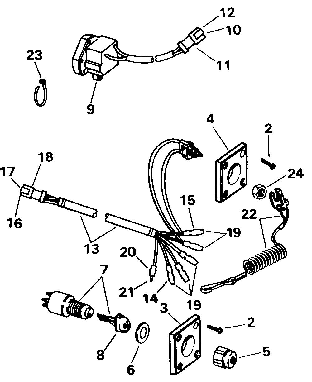 Ignition Switch Kit -- Single Bezel Electrical 1998 Accessories For - Johnson Ignition Switch Wiring Diagram