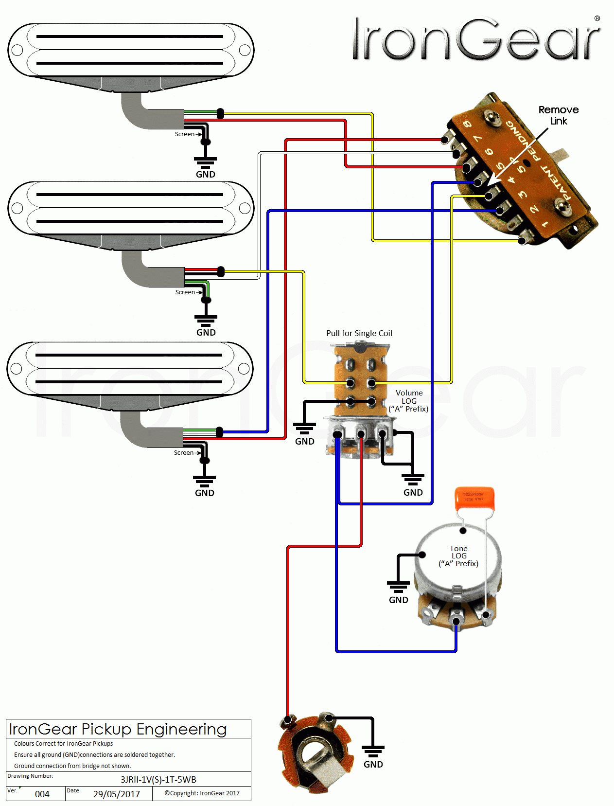 Irongear Pickups - Wiring - Pickup Wiring Diagram