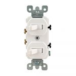 Leviton 15 Amp Combination Double Switch, White-R62-05224-2Ws – The – Dual Light Switch Wiring Diagram