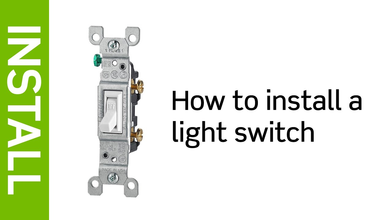 Leviton Presents: How To Install A Light Switch - Youtube - Leviton Switch Wiring Diagram