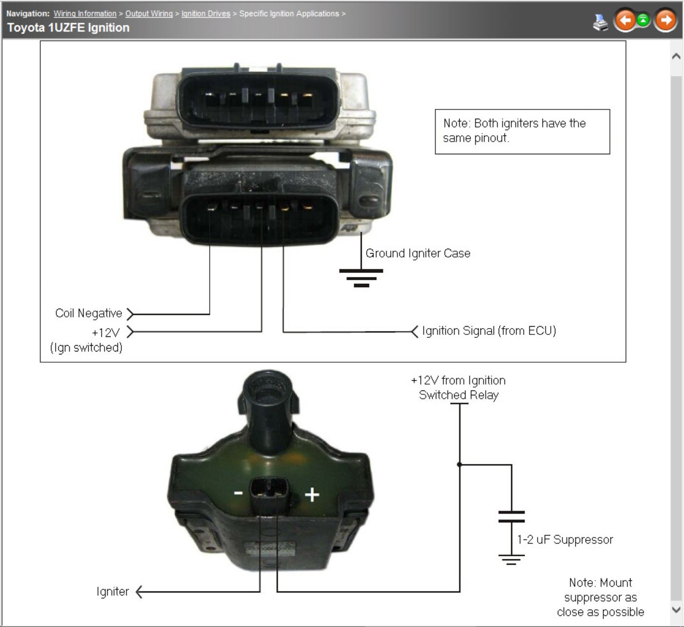 Lexus 1Uzfe Help - G4 - Link Engine Management - Toyota Igniter Wiring Diagram