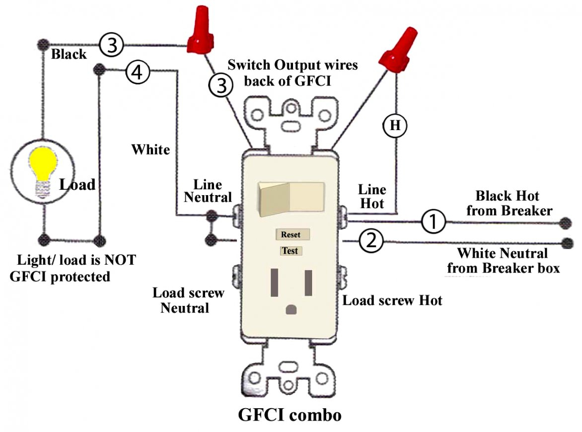 Light Switch Schematic Combo Wiring | Wiring Diagram - Gfci Outlet Wiring Diagram
