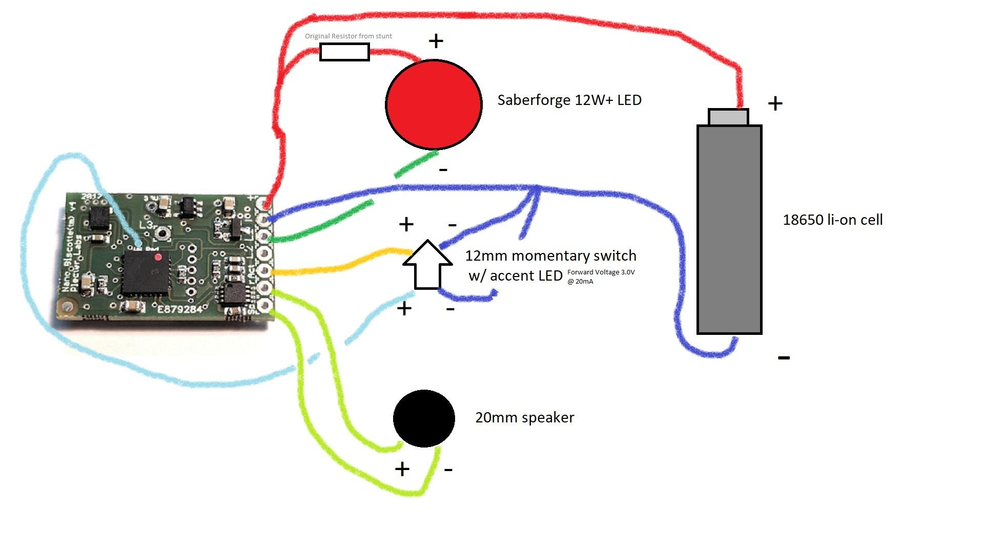 Lightsaber Battery Wiring Diagram | Wiring Library - Nano Biscotte V4 Wiring Diagram