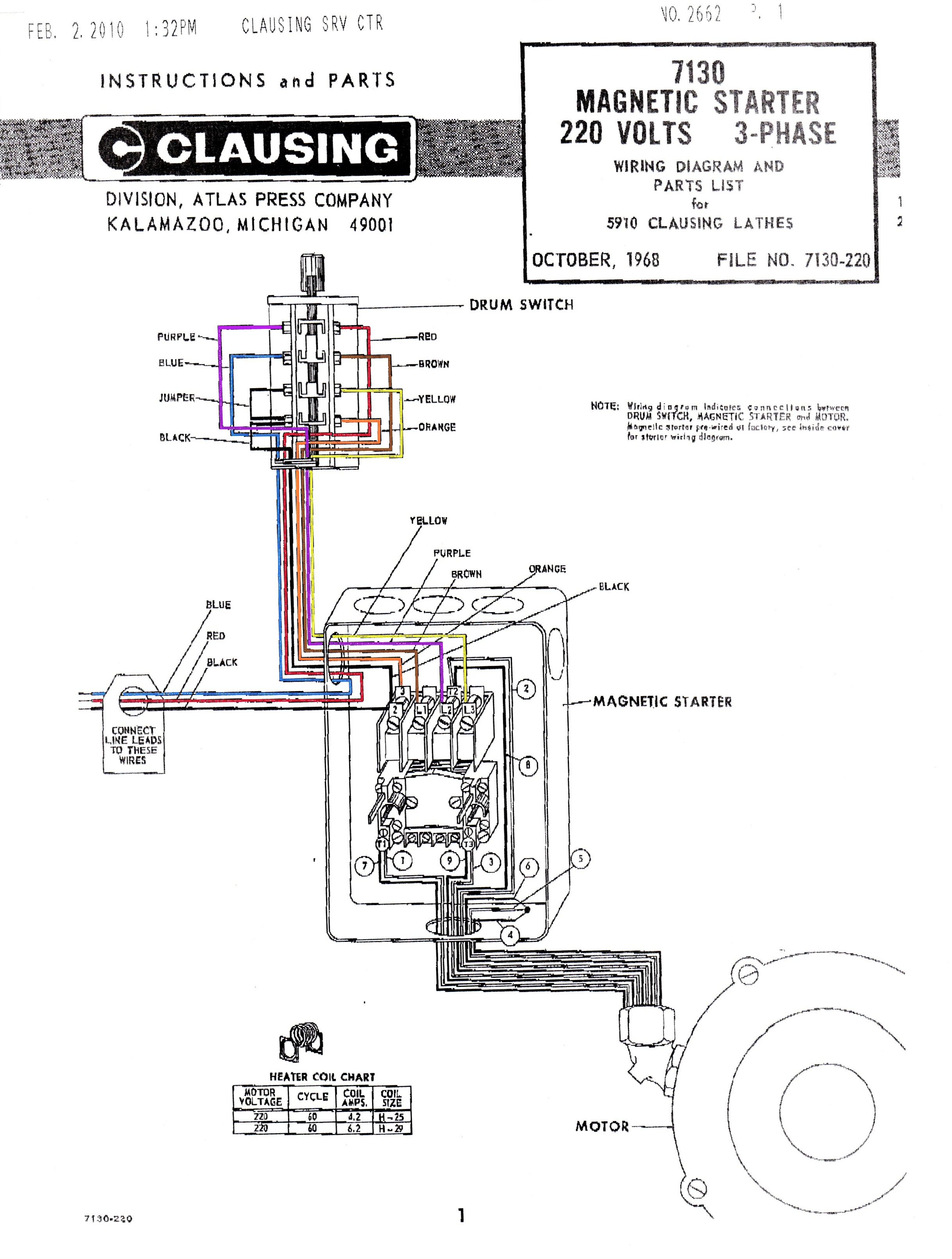 Magnetic Starter Wiring Diagram For 220 | Wiring Diagram - 3 Phase Motor Starter Wiring Diagram
